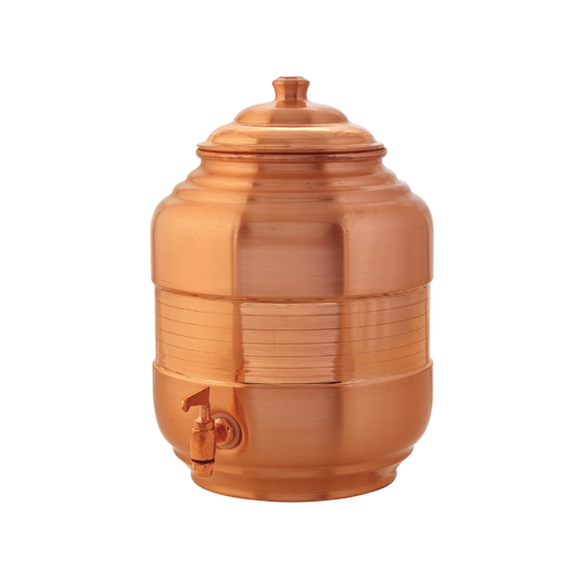 Copper Capsule Matka Lacquer – Stylish Copper Water Pot for Daily Wellness