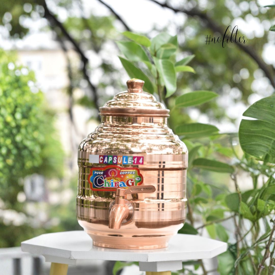 Copper Capsule Matka Polish Finish in 3, 5 and 7 Ltrs.