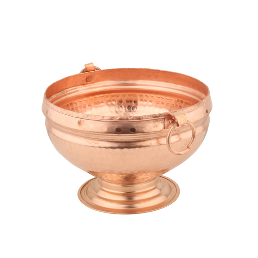 Copper Ghangal Hammered - Traditional Elegance for Rituals & Home Decor