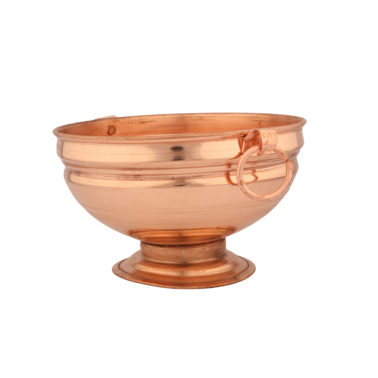 Copper Ghangal Polish - Traditional Polished Copper Vessel for Abhishek & Ritual Use