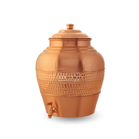 Copper Kulfi Matka Special Hammered - Pure Copper Water Storage Pot with Timeless Gifting Appeal
