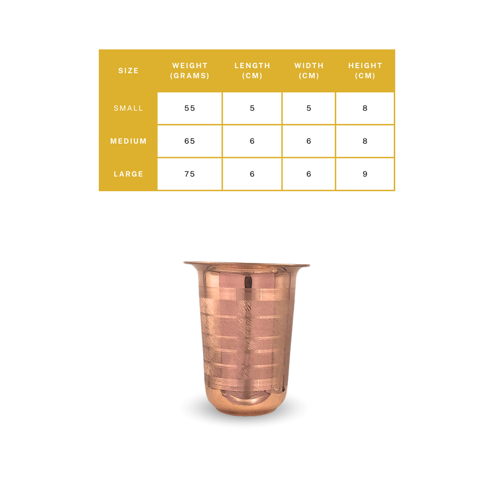 Copper Milky Glass Diamond Touch – Elegant Copper Glass with - pure copper - Chirag Pure Copper