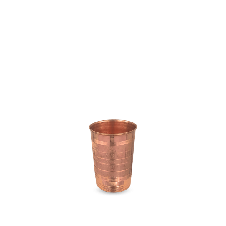 Copper Tiranga Glass Diamond Touch - side view - handcrafted copper