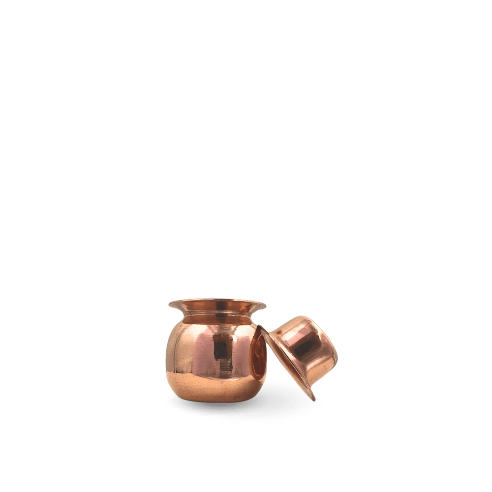 Copper Dev Bhandi Mini – Handcrafted Sacred Vessel for Daily - lifestyle view - handcrafted copper