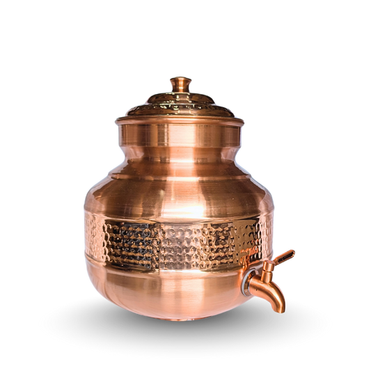 Heritage Copper Japani Matka Special Hammered Finish - 10 Ltrs.