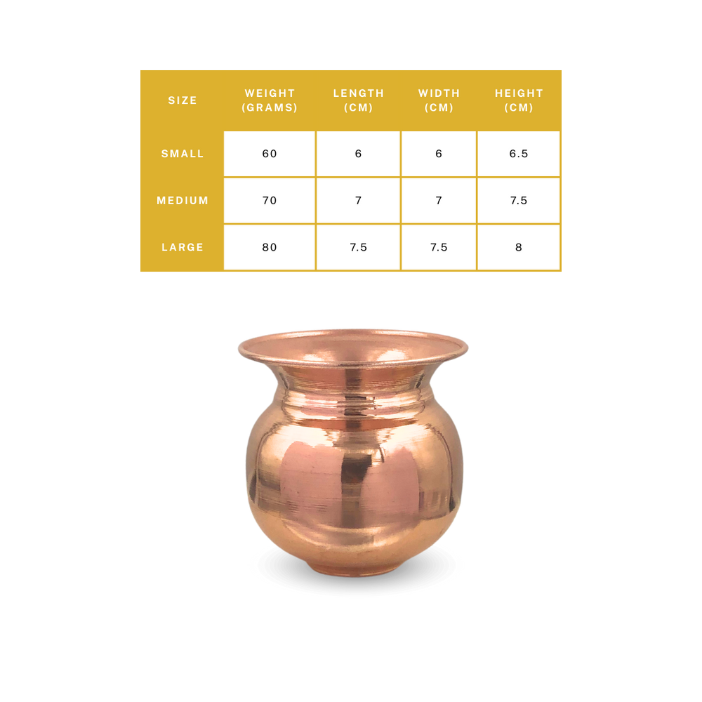 Chirag’s Apple Lota Mini – Elegant Copper Lota for Daily Poo - pure copper - Chirag Pure Copper