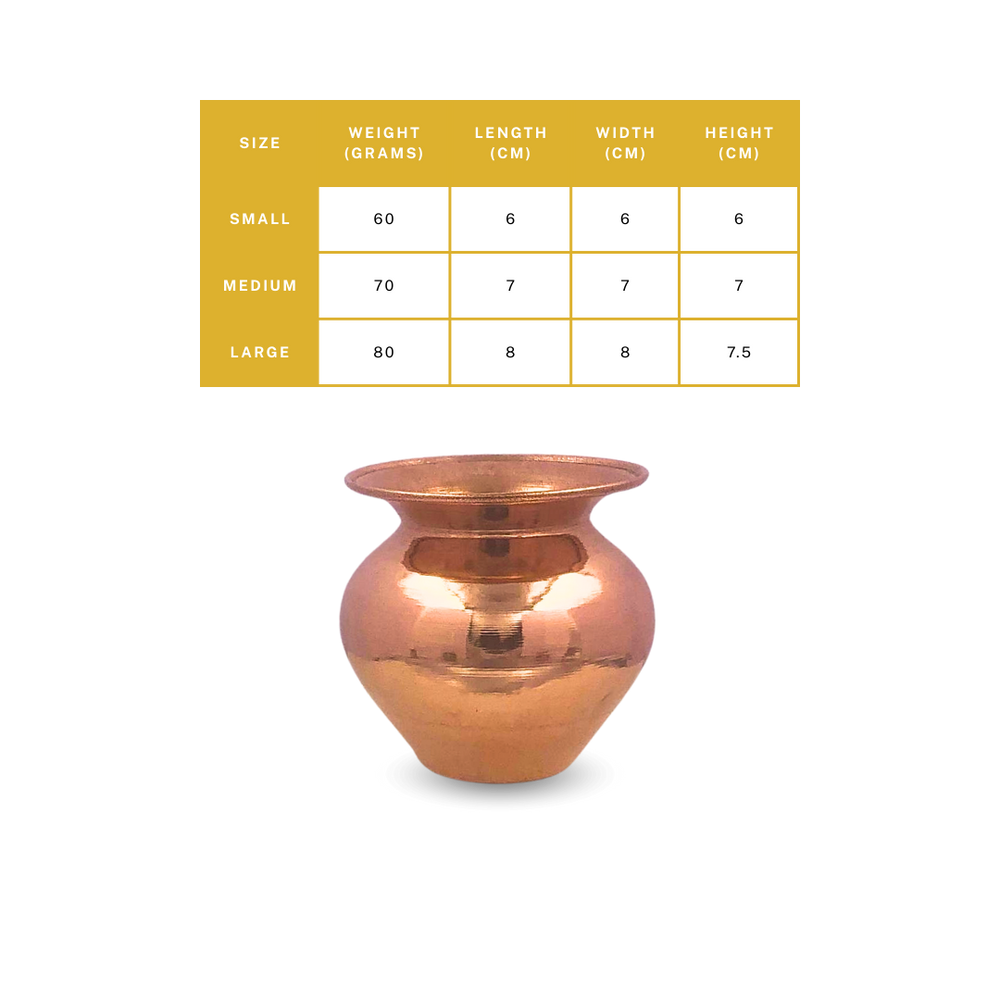 Copper Gadwa Lota Mini – Elegant Handcrafted Lota for Daily - pure copper - Chirag Pure Copper