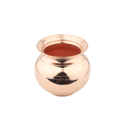 Copper Apple Handa - side view - handcrafted copper