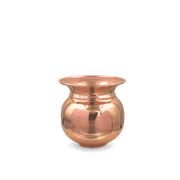 Chirag’s Apple Lota Mini – Elegant Copper Lota for Daily Poo - side view - handcrafted copper