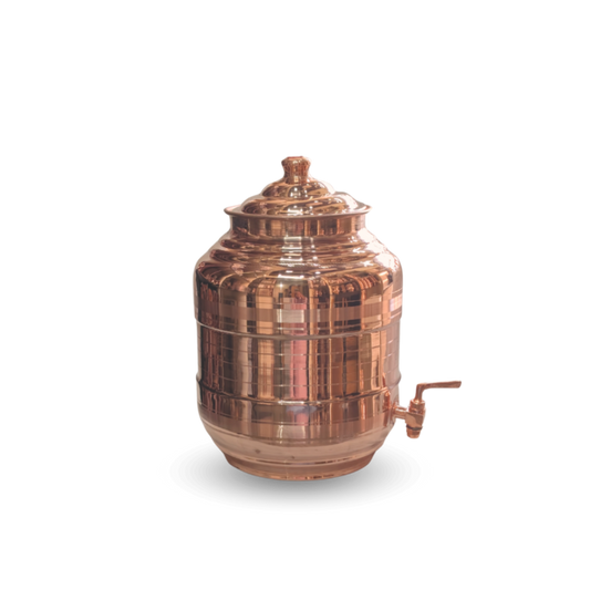 Copper Capsule Matka Polish - Durable Copper Water Pot for Everyday Use & Traditional Charm