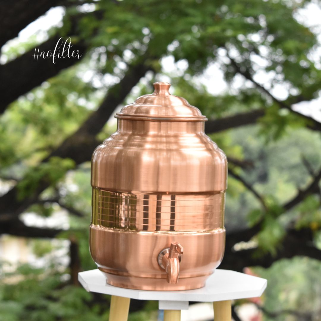 Copper Capsule Matka Lacquer Finish in 3, 5 and 7 Ltrs.