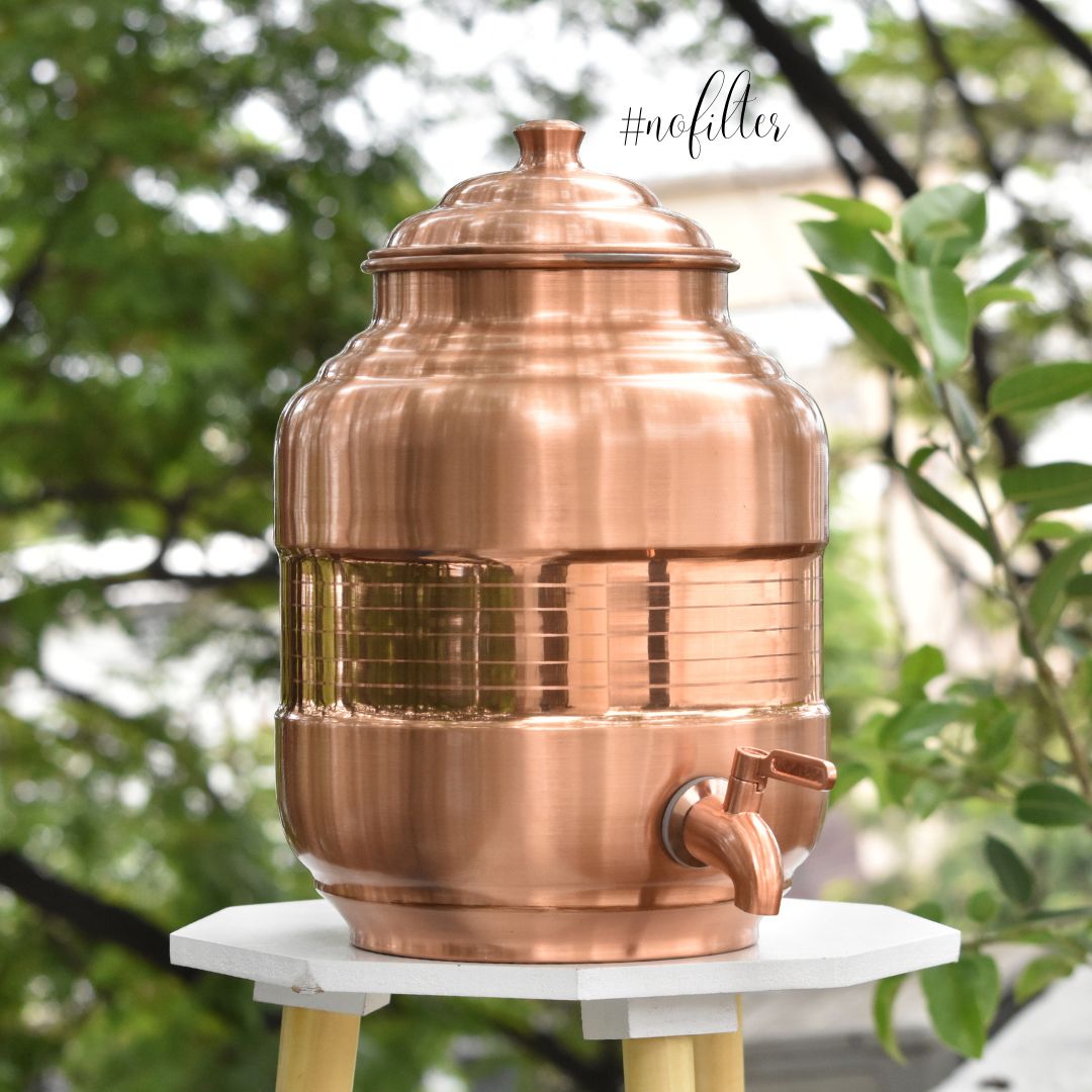Copper Capsule Matka Lacquer Finish in 3, 5 and 7 Ltrs.