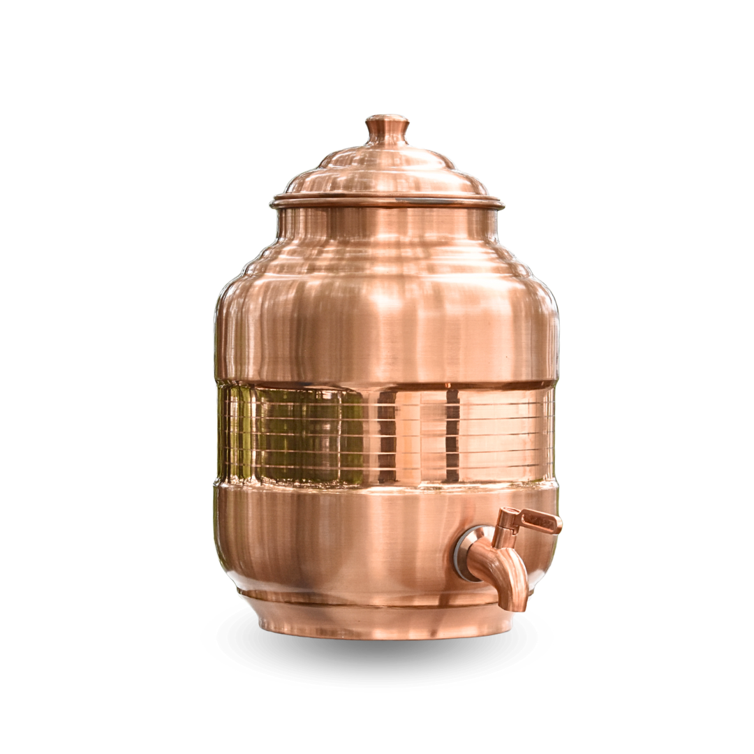 Copper Capsule Matka Lacquer Finish in 3, 5 and 7 Ltrs.