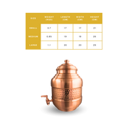 Copper - side view - handcrafted copper