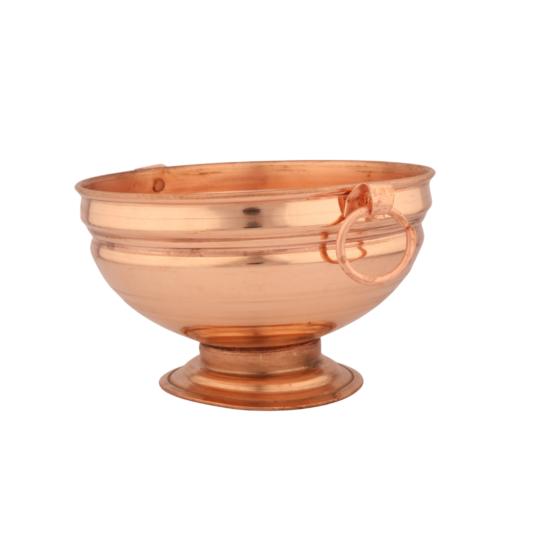 Copper Ghangal Polish Finish - side view - handcrafted copper