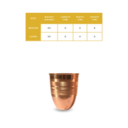 Copper Royal Tumbler Diamond Touch - pure copper - Chirag Pure Copper