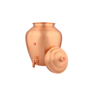 Copper Kulfi Matka Lacquer - side view - handcrafted copper