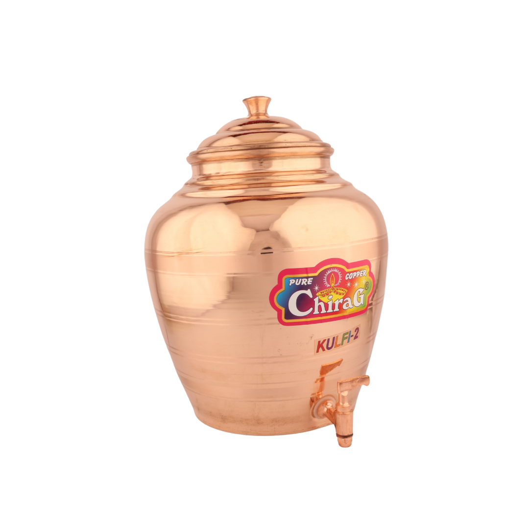 Copper Kulfi Matka Polish - detail view - handcrafted copper