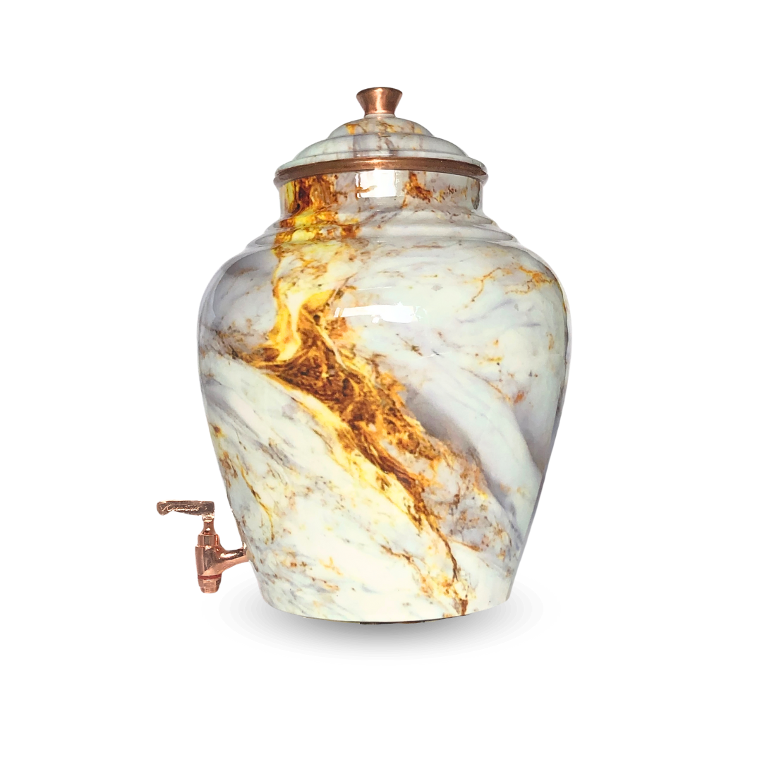 Copper Kulfi Matka Print - size comparison - handcrafted copper