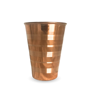 Copper Lassi Glass Silver Touch - side view - handcrafted copper