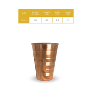 Copper Lassi Glass Silver Touch - pure copper - Chirag Pure Copper