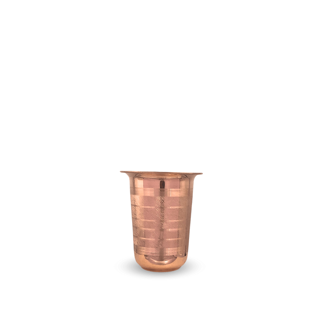 Copper Milky Glass Diamond Touch – Elegant Copper Glass with - side view - handcrafted copper