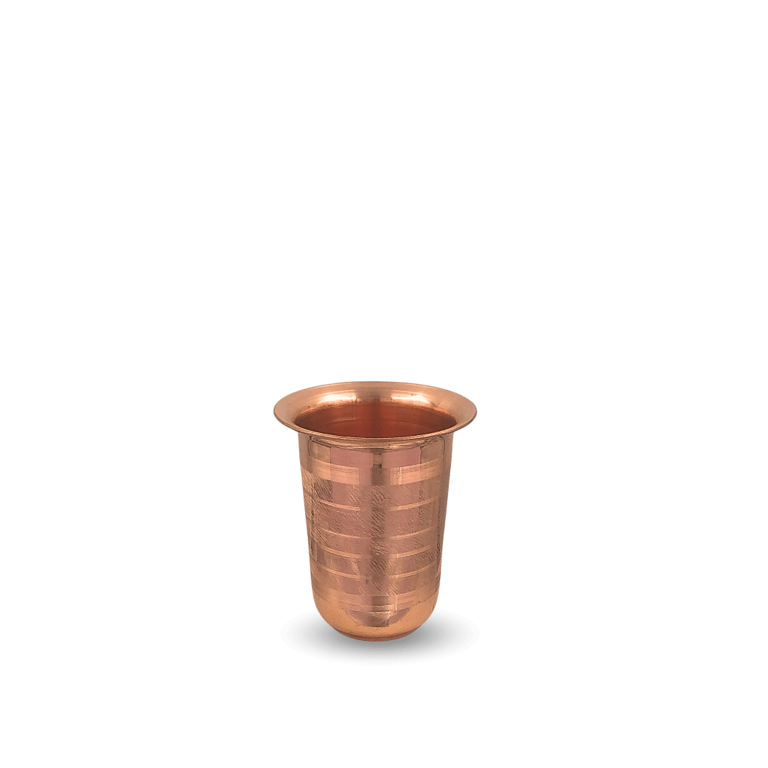 Copper Milky Glass Diamond Touch – Elegant Copper Glass with - detail view - handcrafted copper
