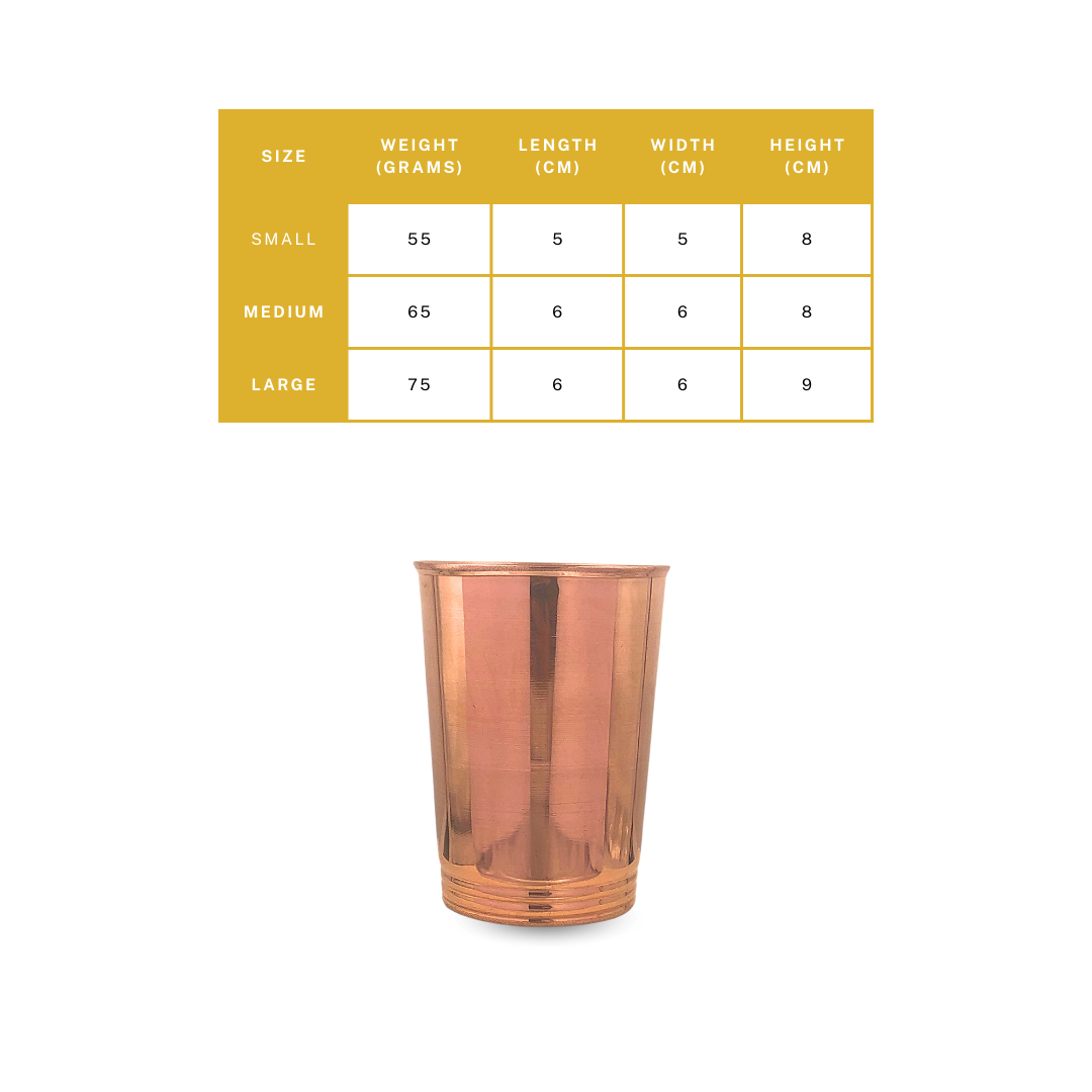 Copper Tiranga Glass Polish – Perfect for Healthy Hydration - pure copper - Chirag Pure Copper