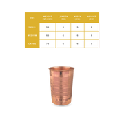 Copper Tiranga Glass Diamond Touch - pure copper - Chirag Pure Copper