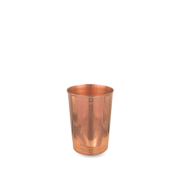 Copper Tiranga Glass Polish – Perfect for Healthy Hydration - side view - handcrafted copper