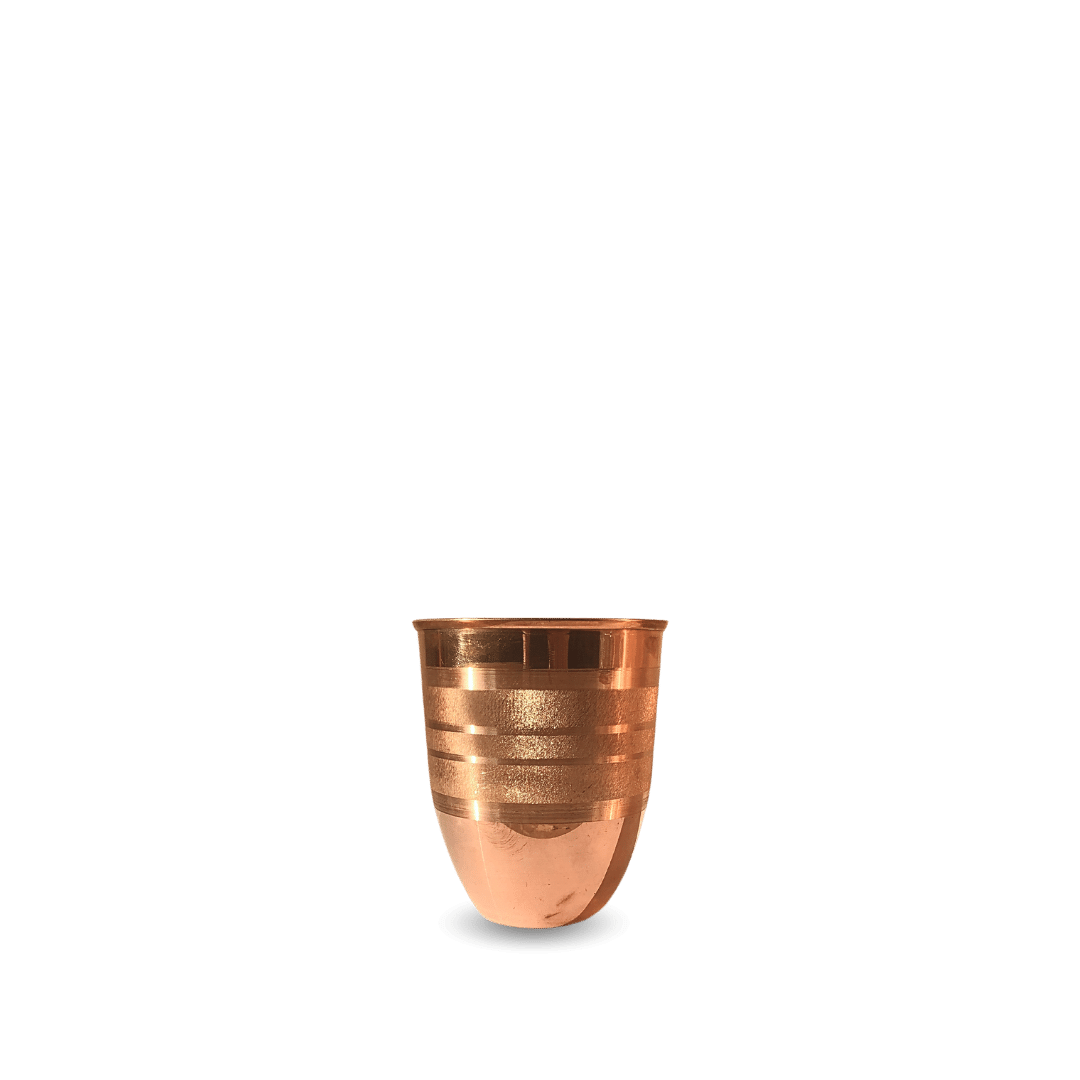 Copper Royal Tumbler Diamond Touch - side view - handcrafted copper