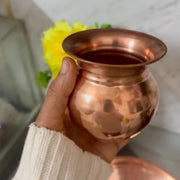 Copper Apple Lota Mini – Pure Copper Lota for Daily Pooja & Worship | Handcrafted