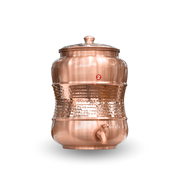 Copper Damru Matka Special Hammered Finish - detail view - handcrafted copper