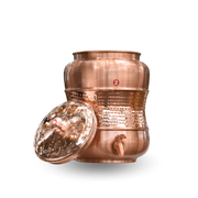 Copper Damru Matka Special Hammered Finish - lifestyle view - handcrafted copper