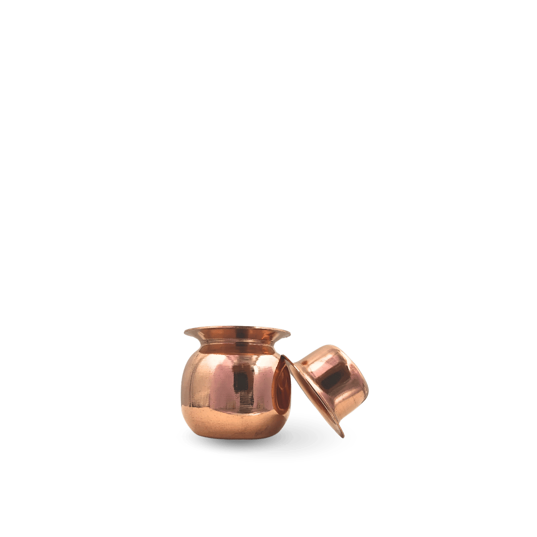 Copper Dev Bhandi Mini – Handcrafted Sacred Vessel for Daily - lifestyle view - handcrafted copper