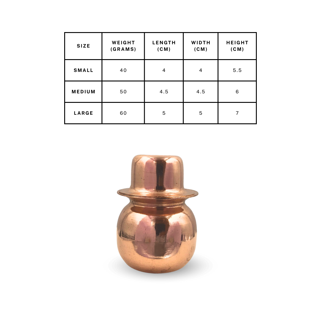 Copper Dev Bhandi Mini (Dev Gadu Mini) – Handcrafted Sacred Vessel for Daily Worship