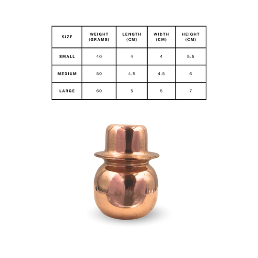 Copper Dev Bhandi Mini (Dev Gadu Mini) – Handcrafted Sacred Vessel for Daily Worship