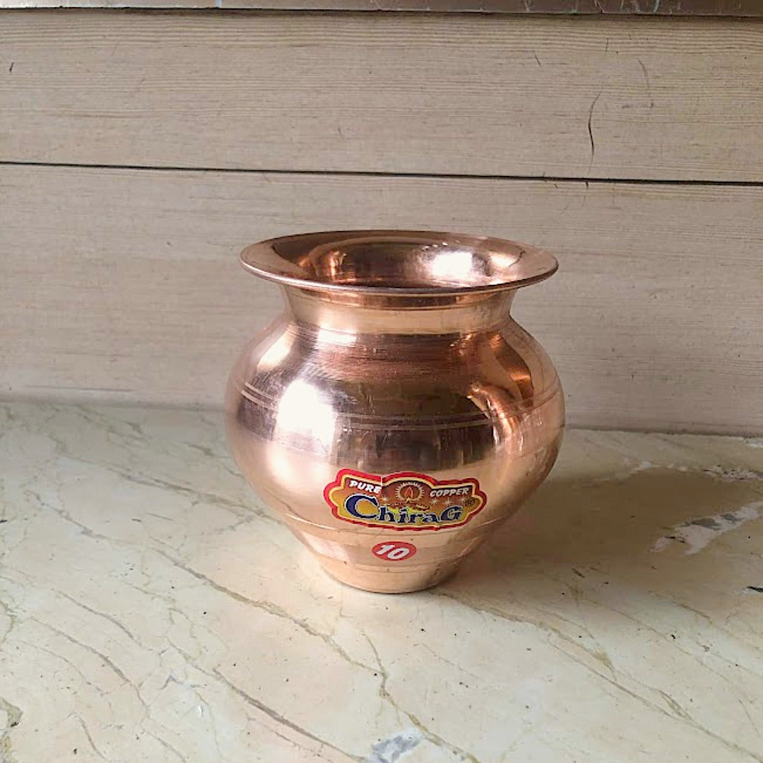 Copper Gadwa – Pure Copper Lota for Pooja, Worship & Water Storage | Handcrafted | Premium Finish