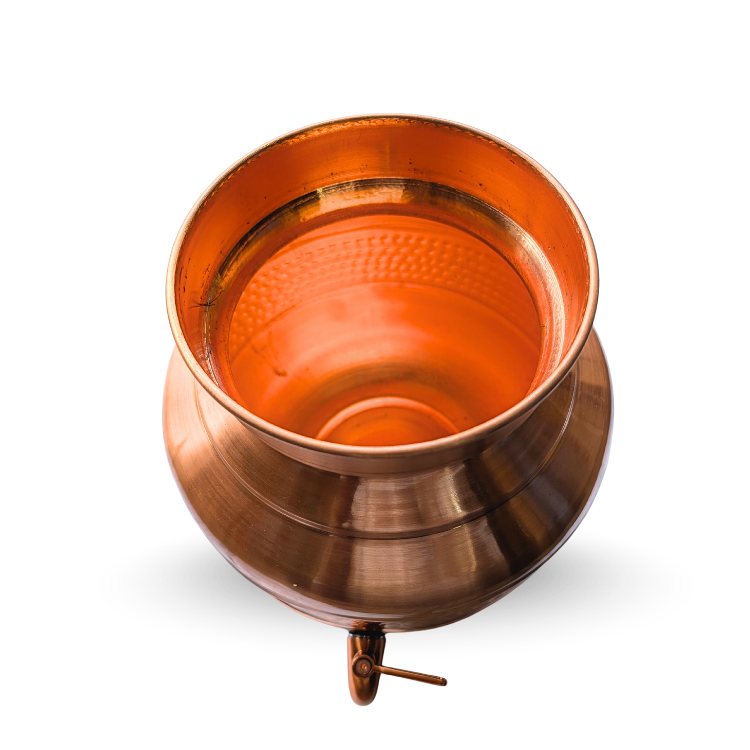 Heritage Copper Japani Matka Special Hammered Finish - close-up - handcrafted copper