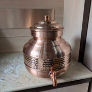 Copper Japani Matka – Heritage Pure Copper Water Storage Pot | Handcrafted | Special Hammered Finish