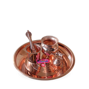 Copper Pooja Set - pure copper - Chirag Pure Copper