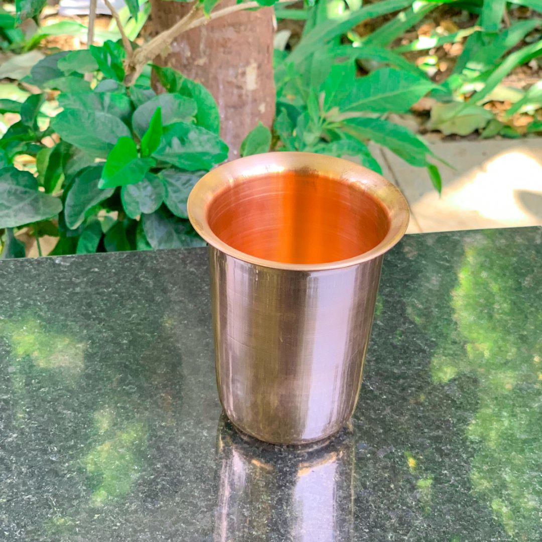 Copper Milky Glass – Ayurvedic Pure Copper Drinking Glass | Handcrafted | Polish Finish