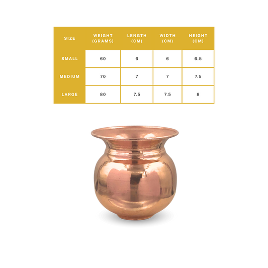 Chirag’s Apple Lota Mini – Elegant Copper Lota for Daily Pooja & Spiritual Offerings
