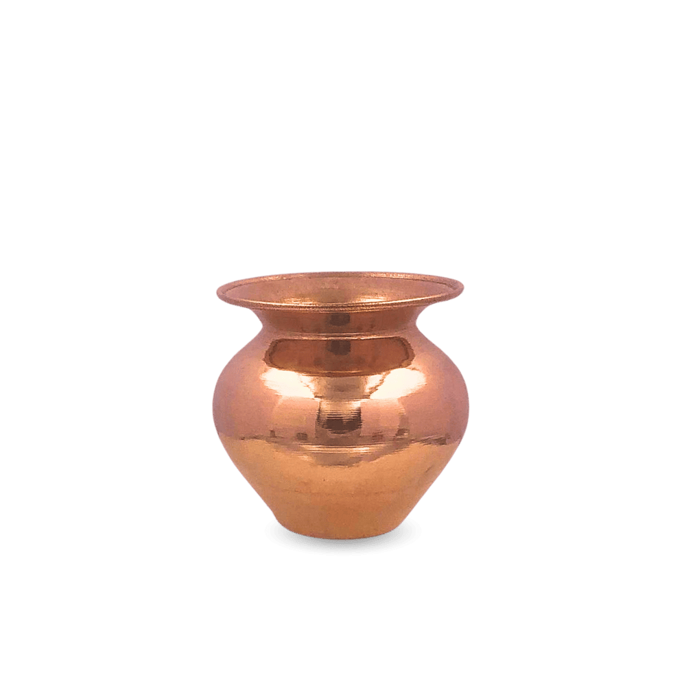 Copper Gadwa Lota Mini – Elegant Handcrafted Lota for Daily - side view - handcrafted copper