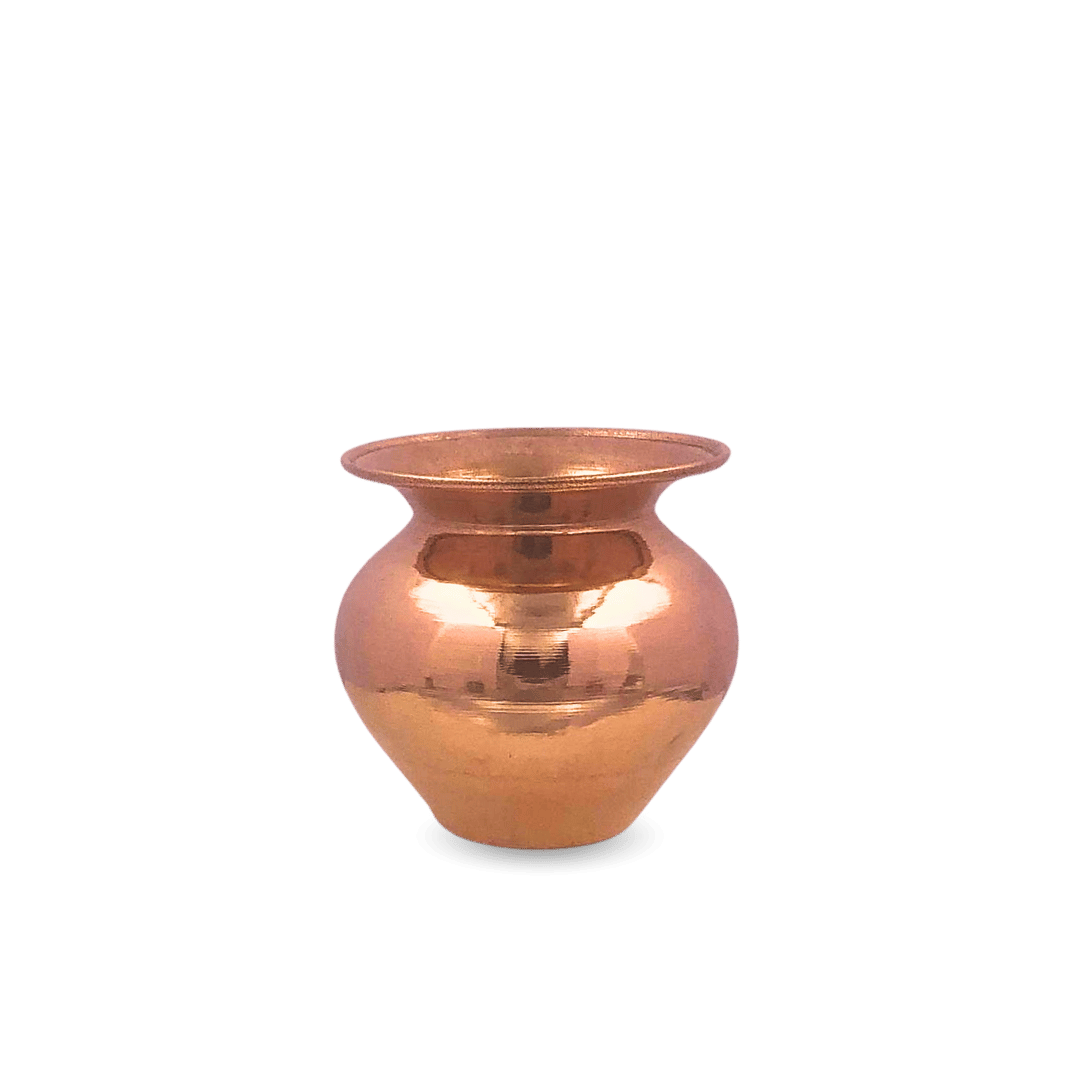 Copper Gadwa Lota Mini – Elegant Handcrafted Lota for Daily - side view - handcrafted copper