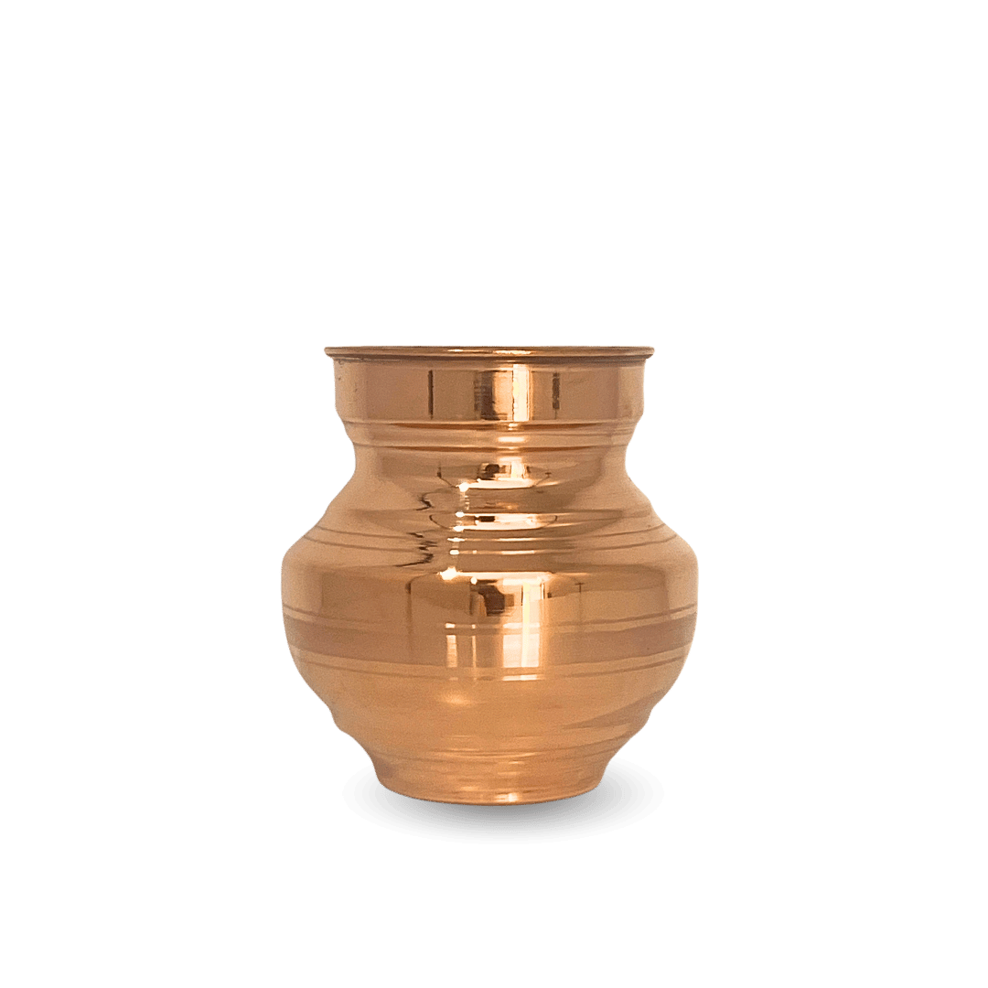 Copper Navrang Lota – Handcrafted Pure Copper Lota for Pooja - pure copper - Chirag Pure Copper