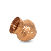 Copper Navrang Lota – Handcrafted Pure Copper Lota for Pooja - detail view - handcrafted copper