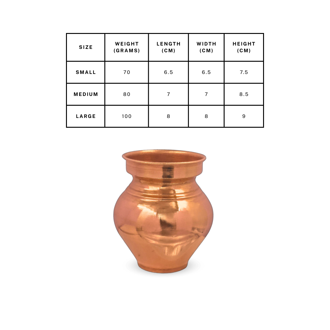 Copper Pooja Kalsi Mini – Handcrafted Mini Kalash for Daily Worship & Rituals