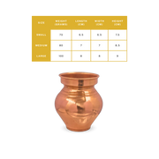 Copper Pooja Kalsi Mini – Handcrafted Mini Kalash for Daily - pure copper - Chirag Pure Copper