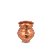 Copper Pooja Kalsi Mini – Handcrafted Mini Kalash for Daily - side view - handcrafted copper